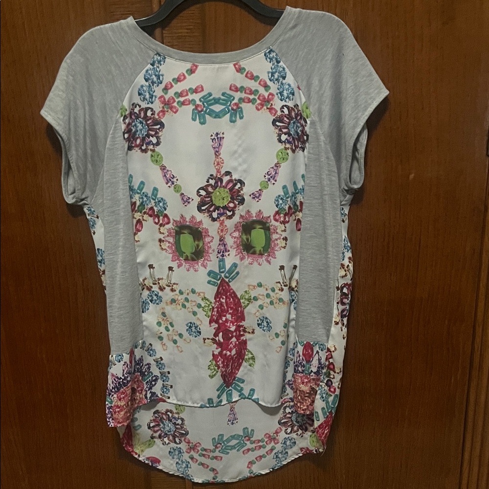 Ovi Multicolor Floral Short Sleeve Top